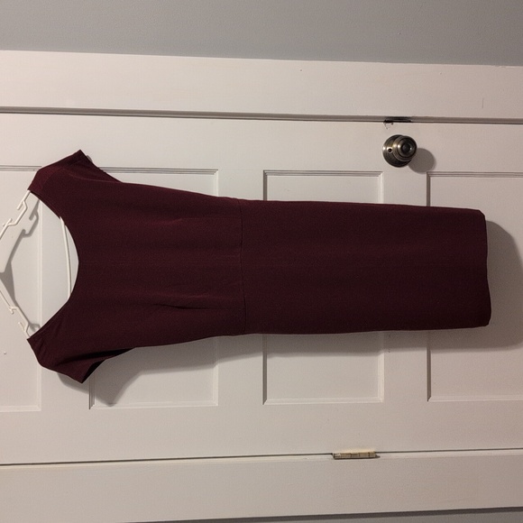 LOFT Burgundy Midi Dress - Picture 2 of 8